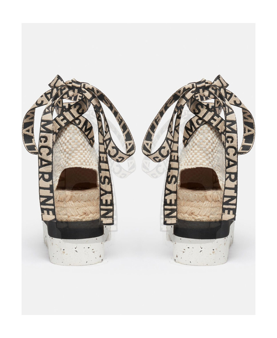 Stella Mccartney Beige Gaia Little Black Bunny Espadrilles In Nude