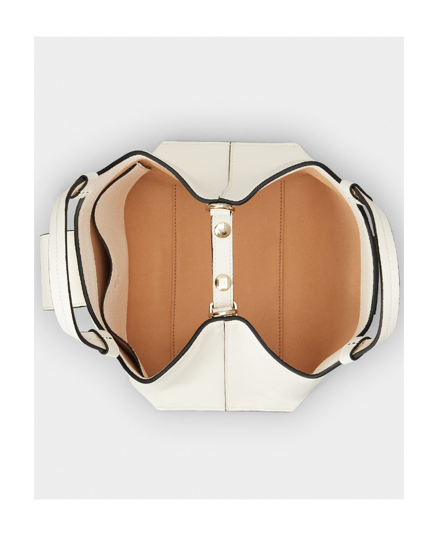 Roger Vivier Metal Clasp Shoulder Bag In White