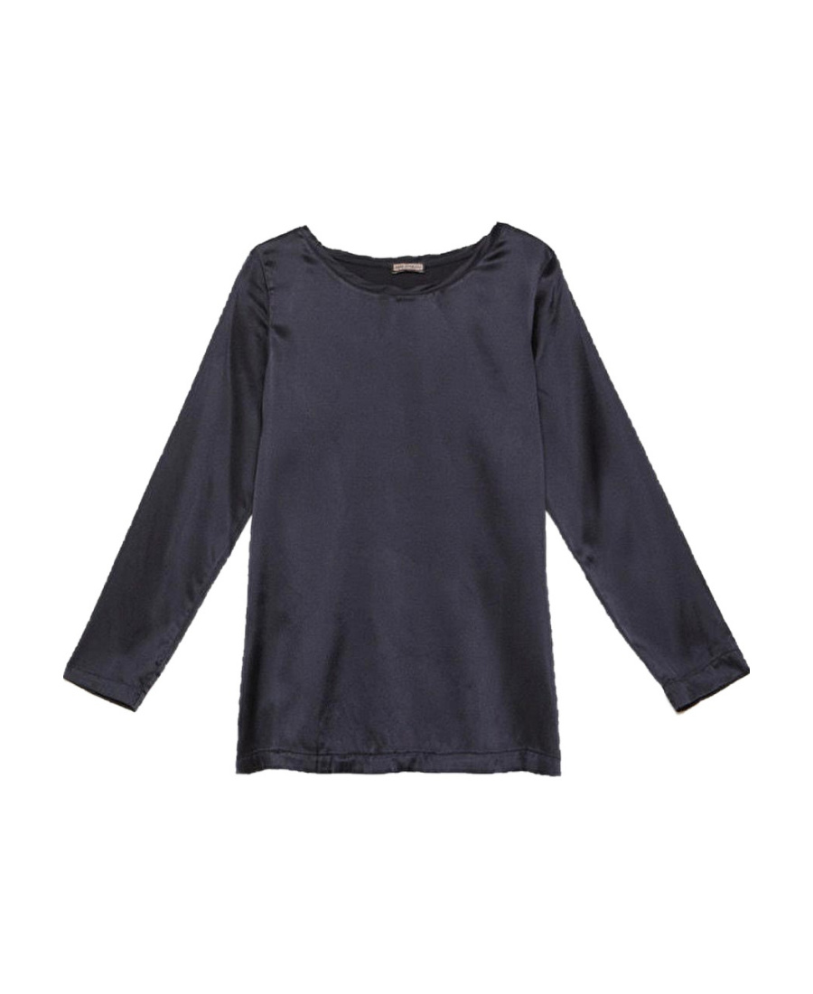 Maliparmi Logo Long-sleeved Blouse In Black
