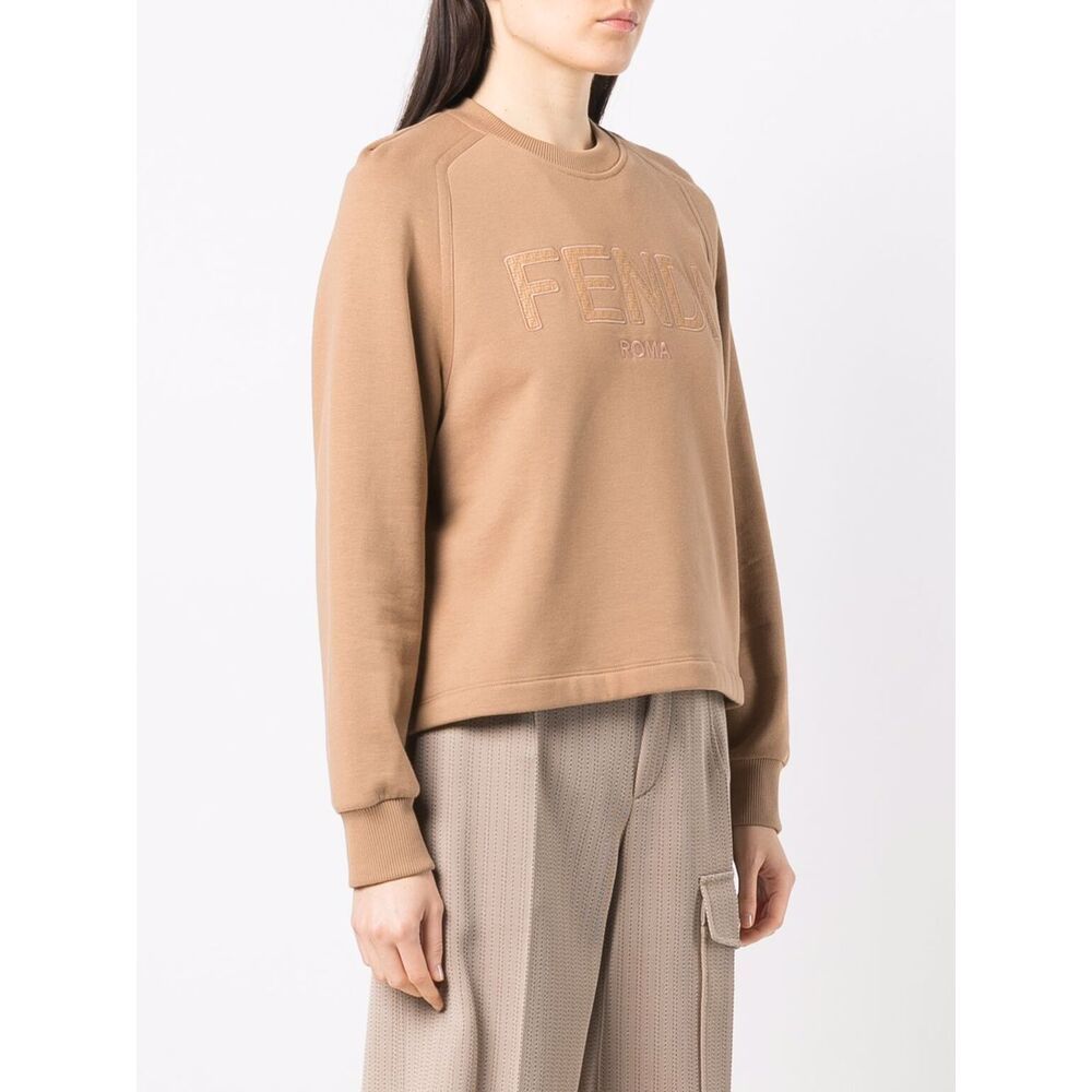 FENDI LOGO-EMBROIDERED SWEATSHIRT