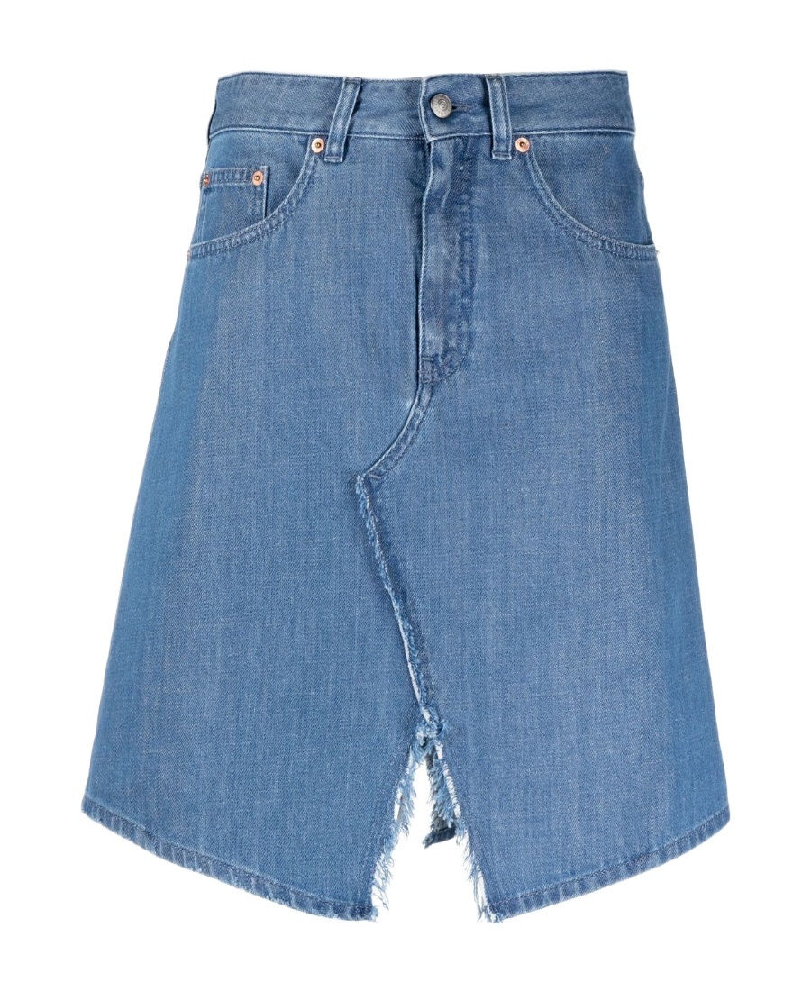 Mm6 Maison Margiela High-waisted Denim Skirt In Blue