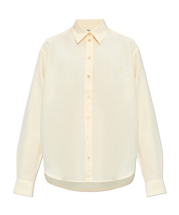 Totême Logo-embroidered Organic Cotton Shirt In White