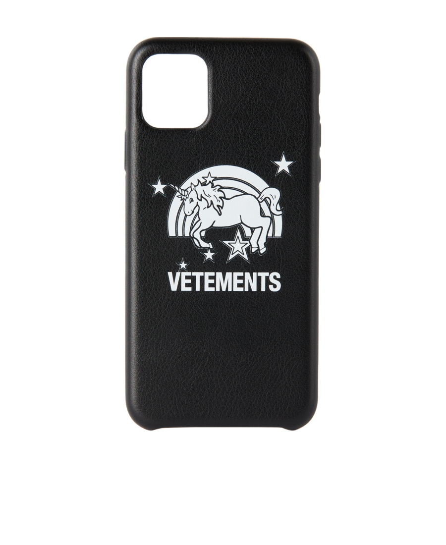 Vetements Black Unicorn Iphone 11 Pro Case In Black