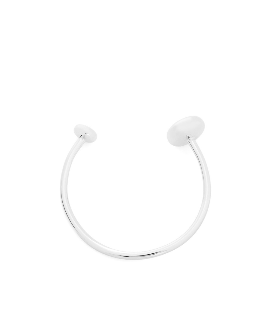 Loewe Anagram Pebble Open Bracelet In Gray