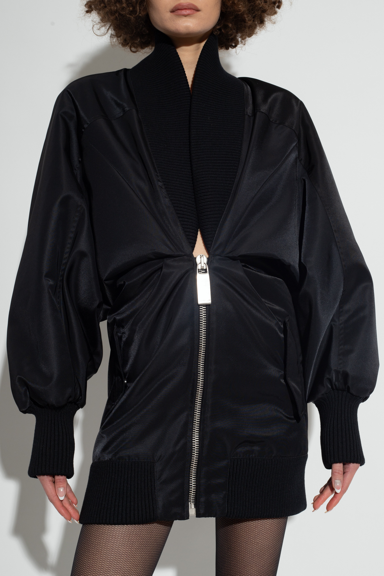 Off-white Off White Puff Dress In Black