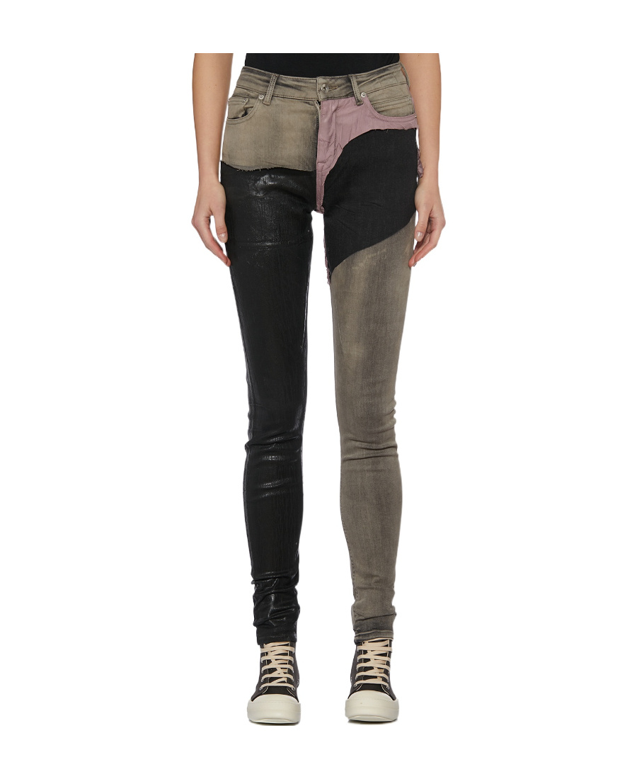 Rick Owens Drkshdw Logo Jeans In Black