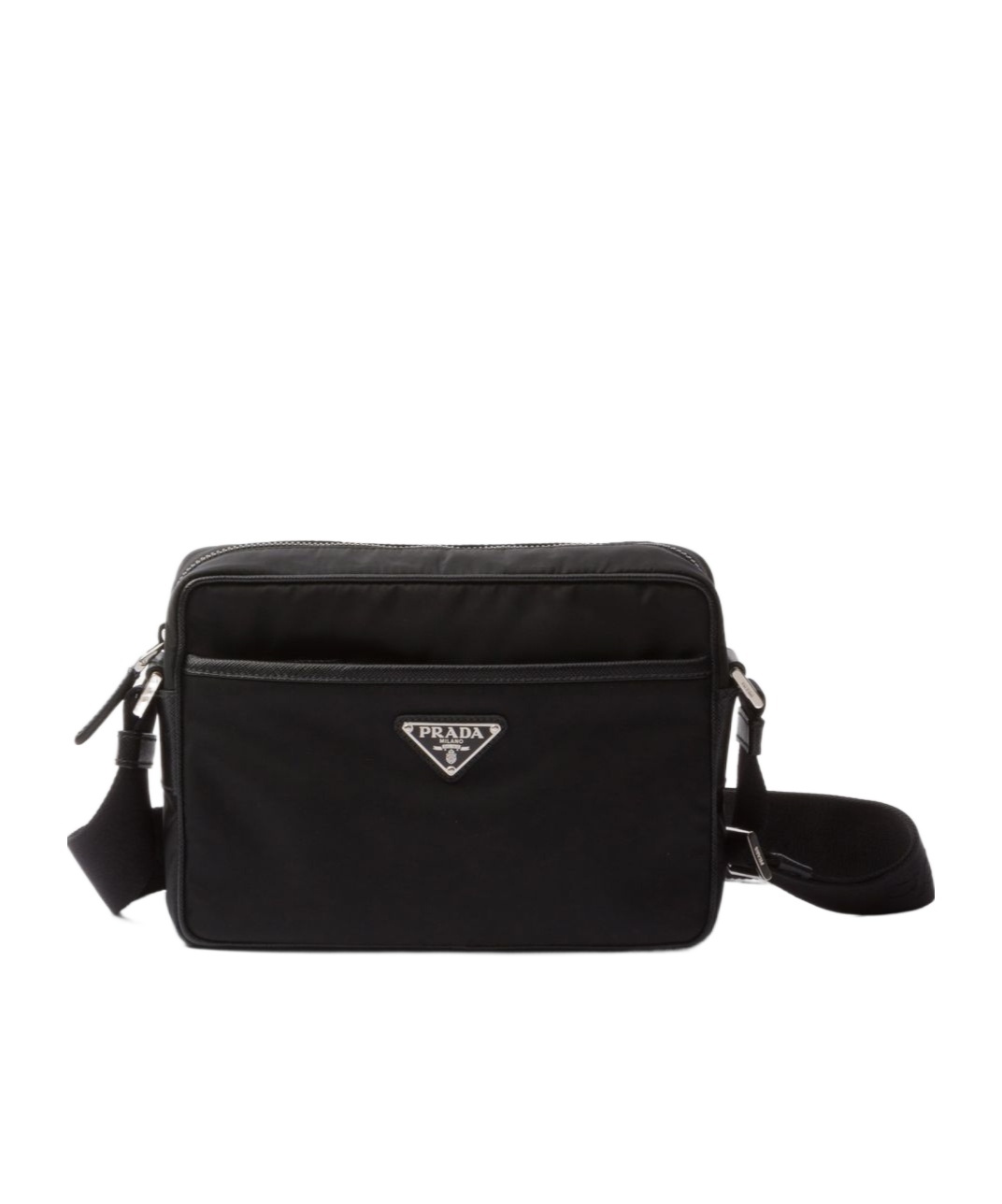 Prada Re-nylon And Saffiano Shoulder Bag In Black