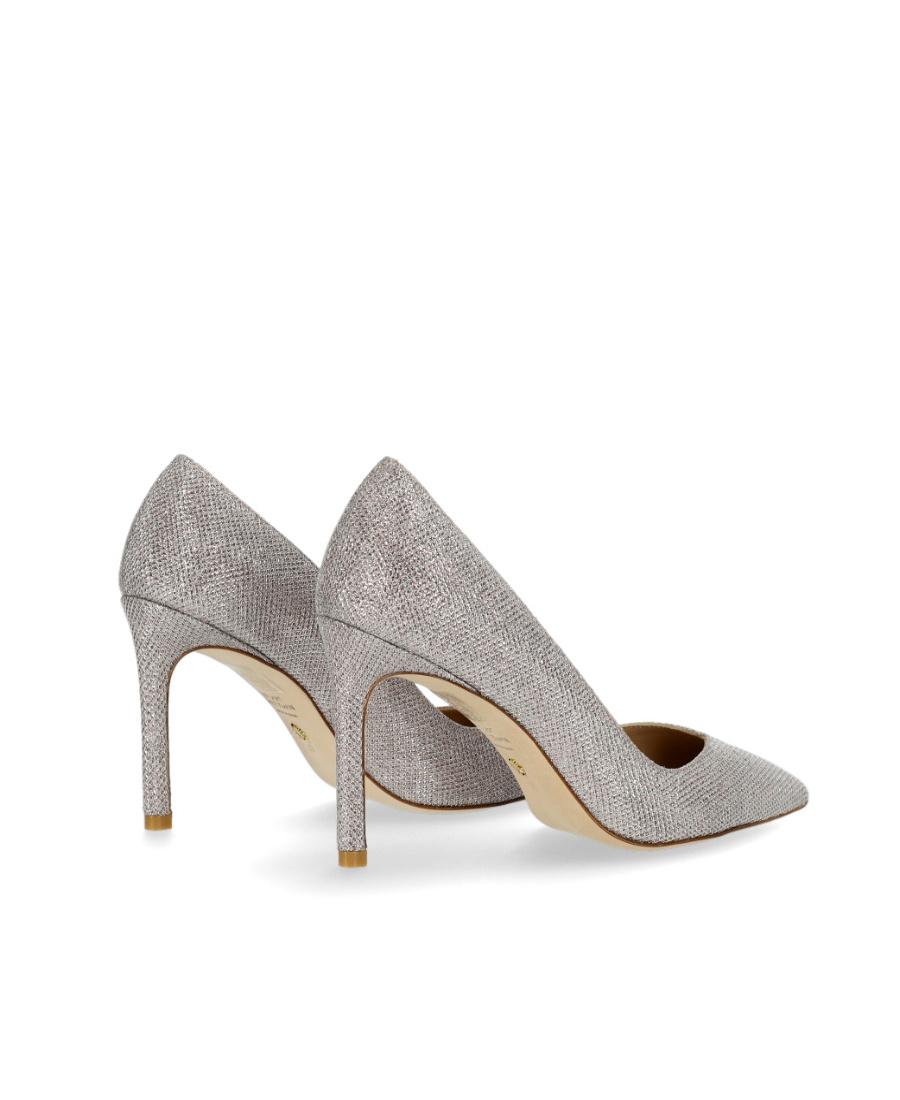 Stuart Weitzman Logo Shallow-mouthed High Heels In Gray