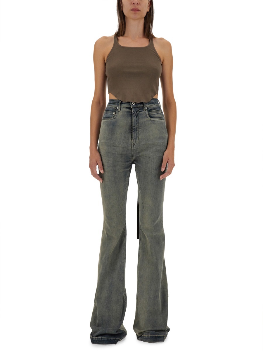 Shop Rick Owens Drkshdw Basic Tank Top In Brown