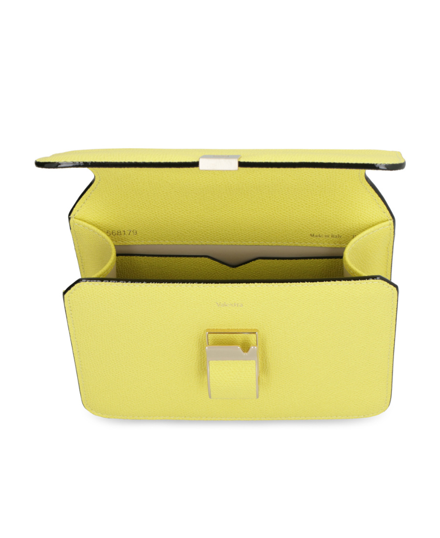 Valextra Mini Leather Crossbody Bag Nolo In Yellow