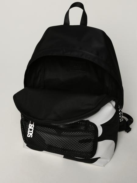 Gcds Backpack And Bumbags Fabric White In Black