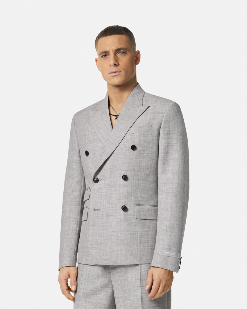 Versace Blazer Jacket In Gray