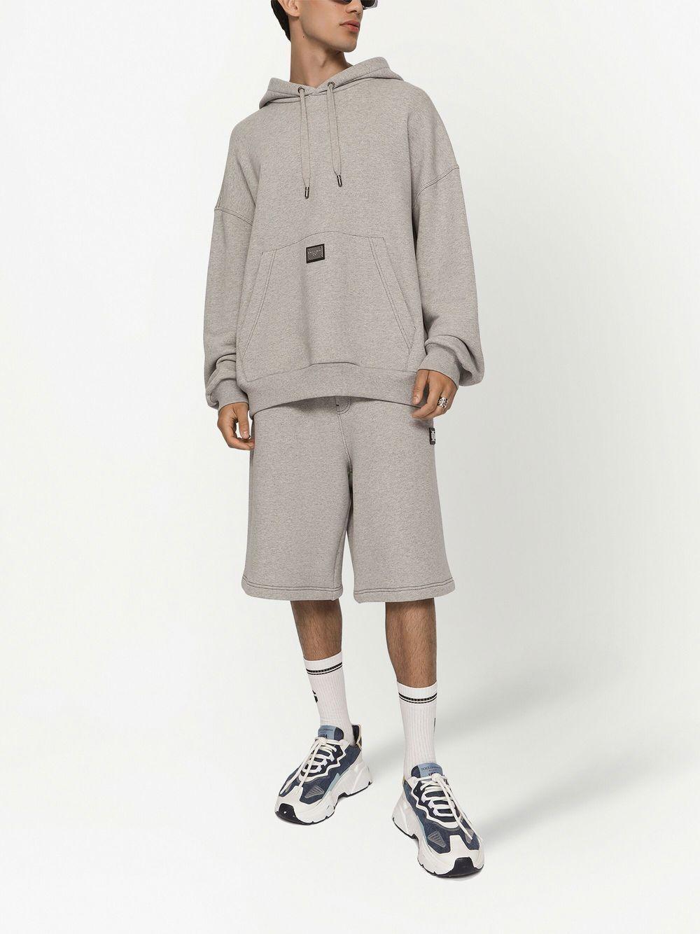 Dolce & Gabbana Drawstring-waist Track Shorts In Gray