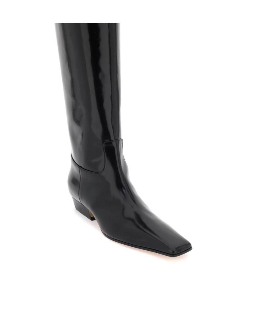 Shop Khaite Square-toed Boots In Black