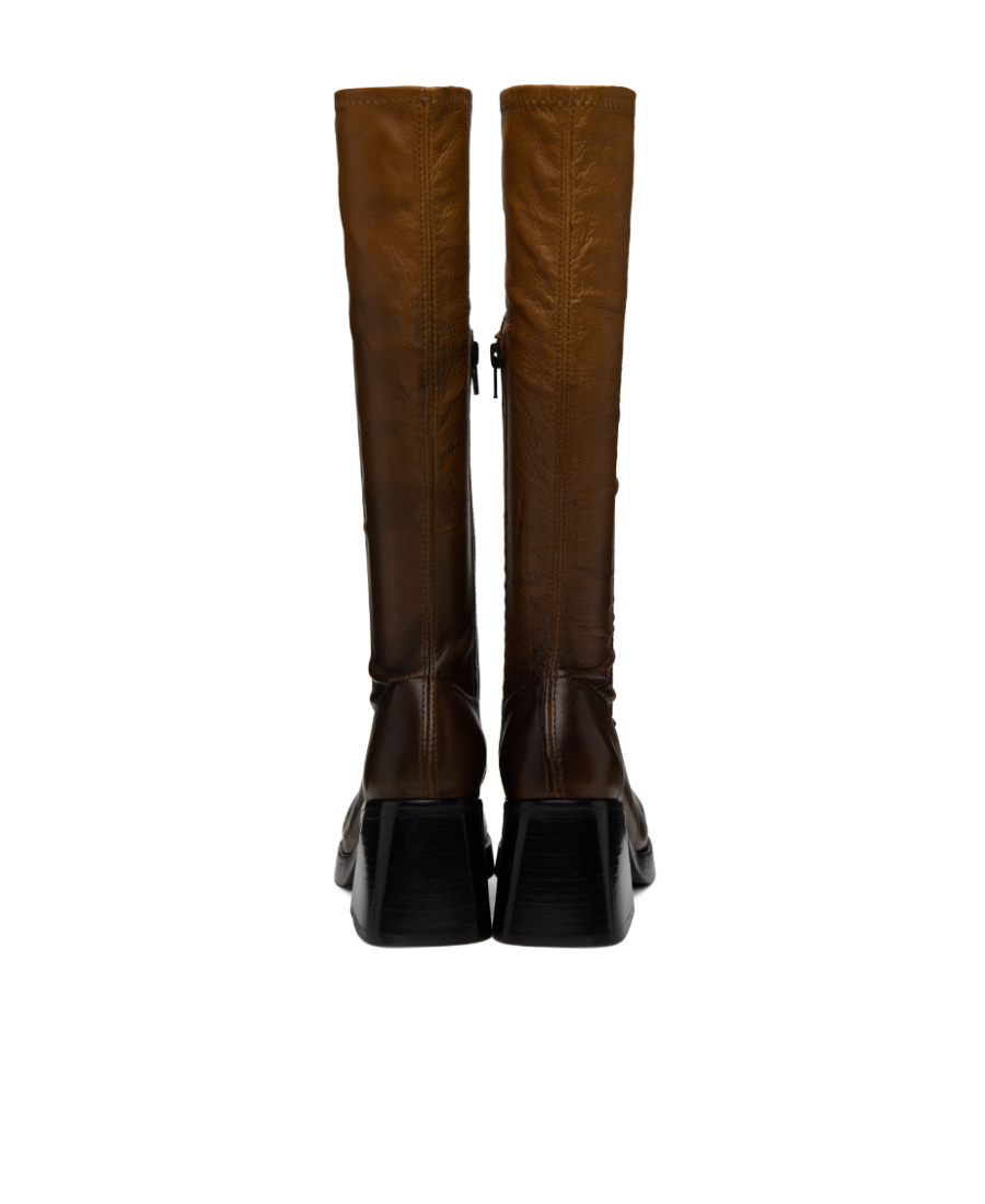 Miista Hedy Side Zipper Boots In Black