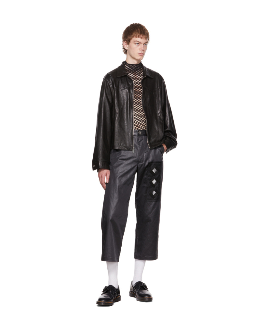 Song For The Mute Black Work Trousers In Black