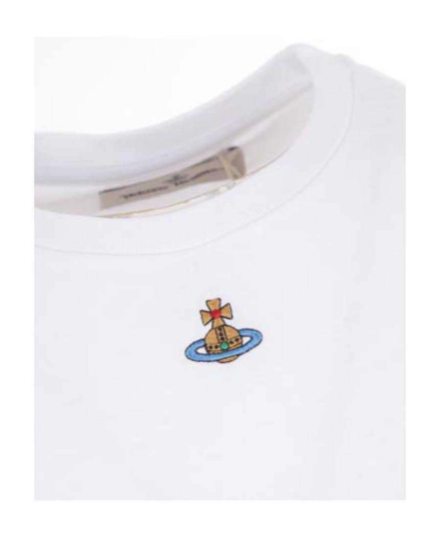 VIVIENNE WESTWOOD VIVIENNE WESTWOOD ORB LOGO-EMBROIDERED CREWNECK T-SHIRT