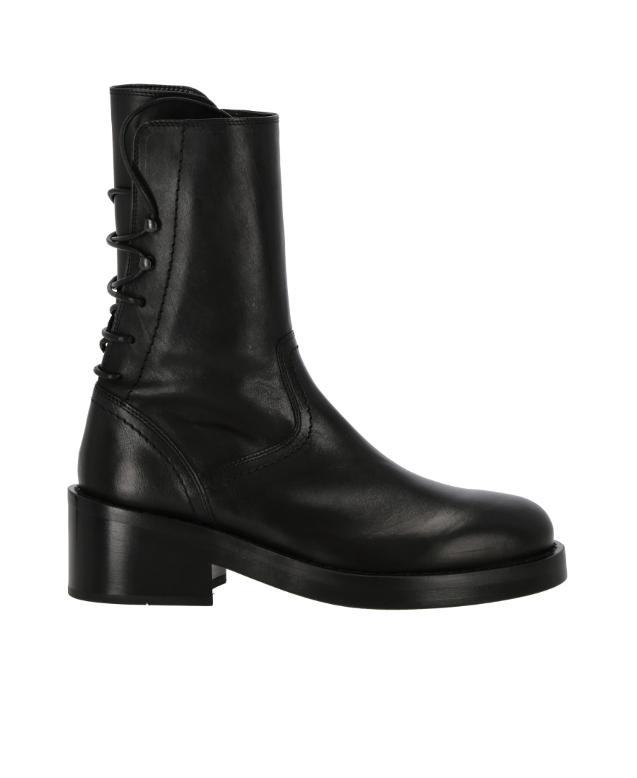 Ann Demeulemeester Round-headed Boots In Black