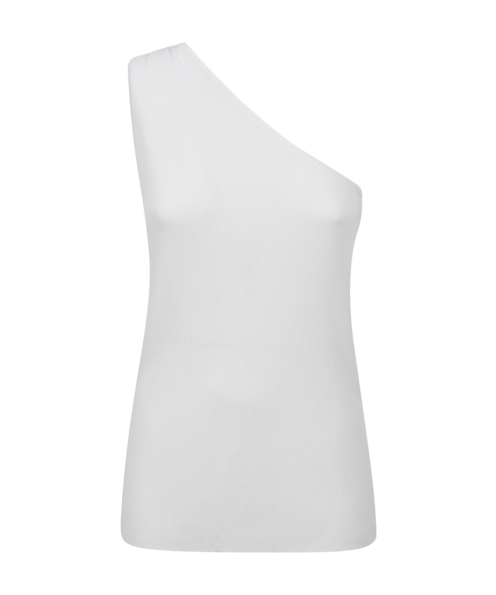 Max Mara One Shoulder Vest In White