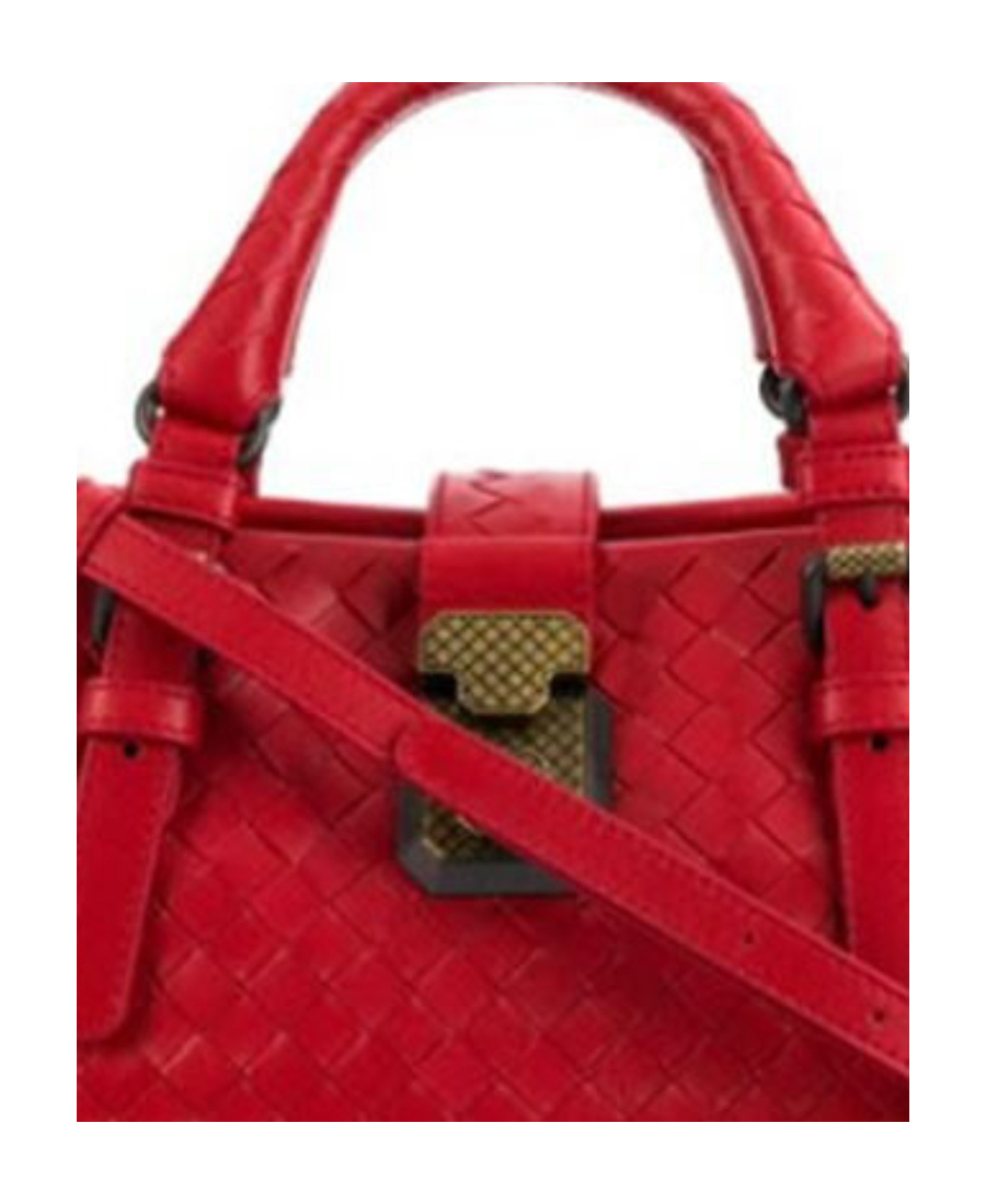 Bottega Veneta Knitted Handbag In Red