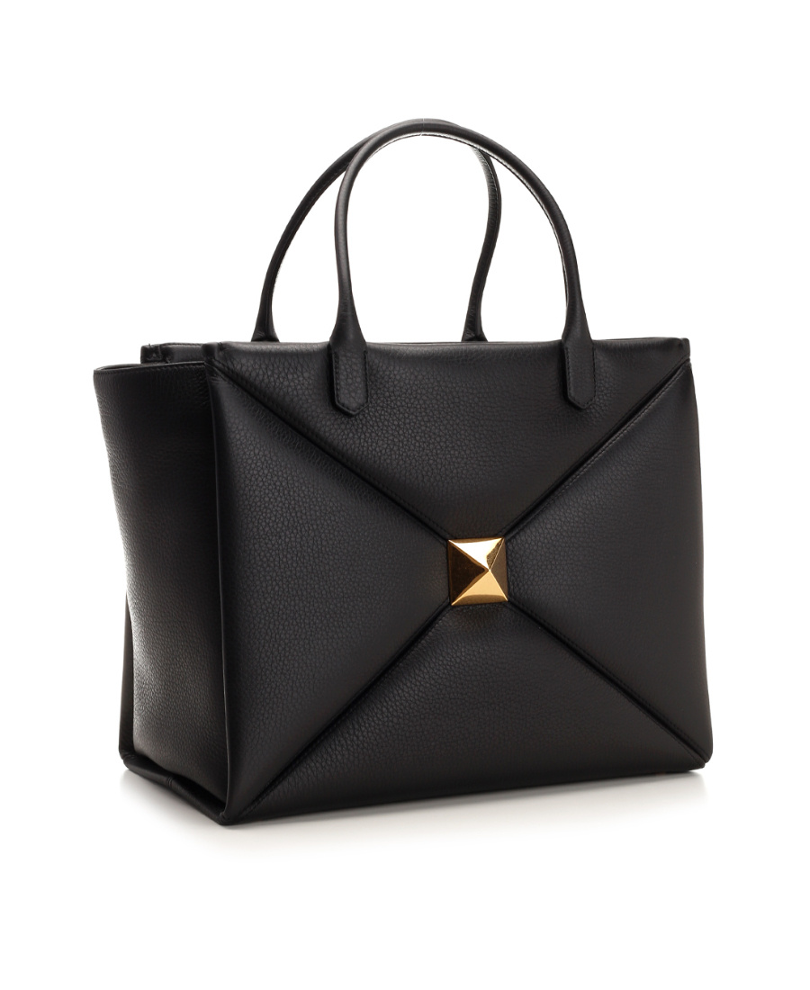 Valentino Logo Handbag In Black