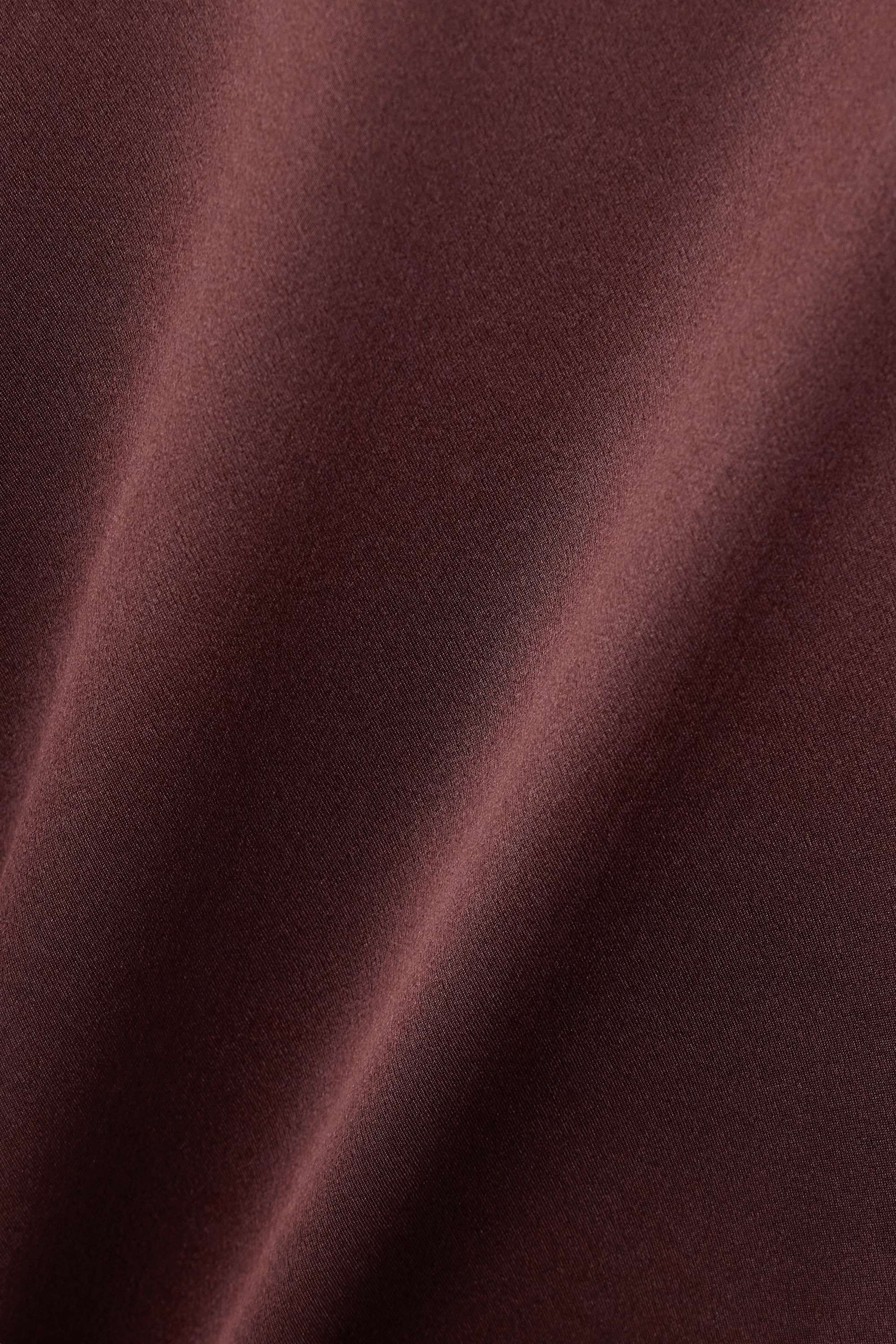 Dolce & Gabbana Satin-finish Silk Shirt In Red