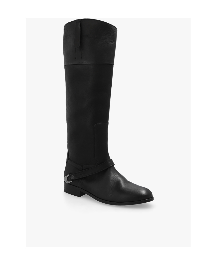 Golden Goose Charlie Leather Boots In Black