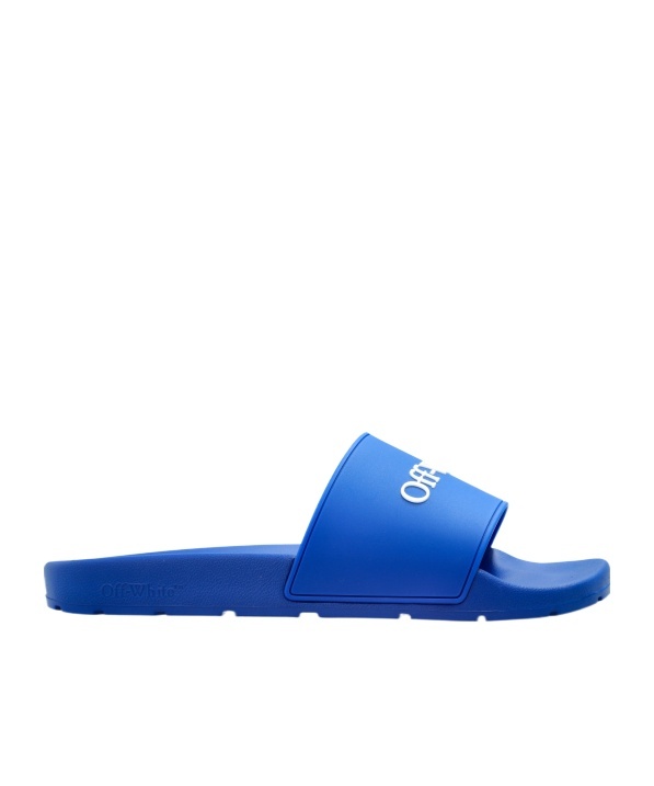 Off-white Logo-debossed Slides In Blue