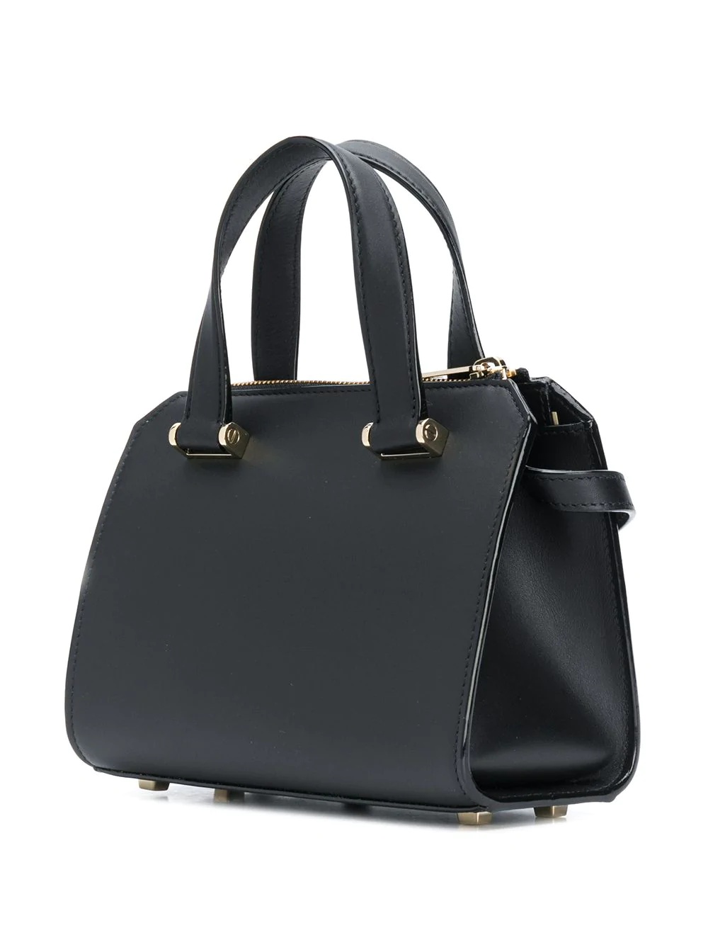 Valextra Passepartout Mini Handbag In Black