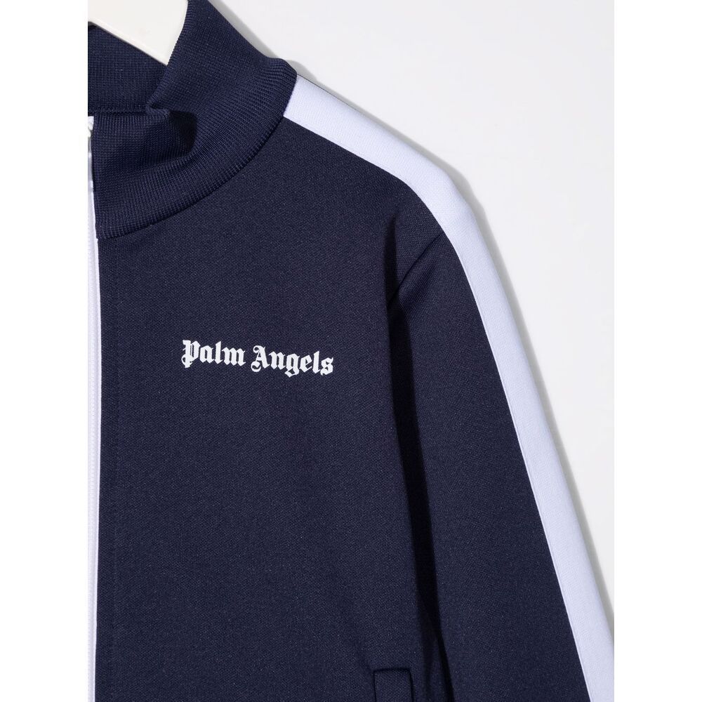 Palm Angels Side Stripe Zip Jacket In Black