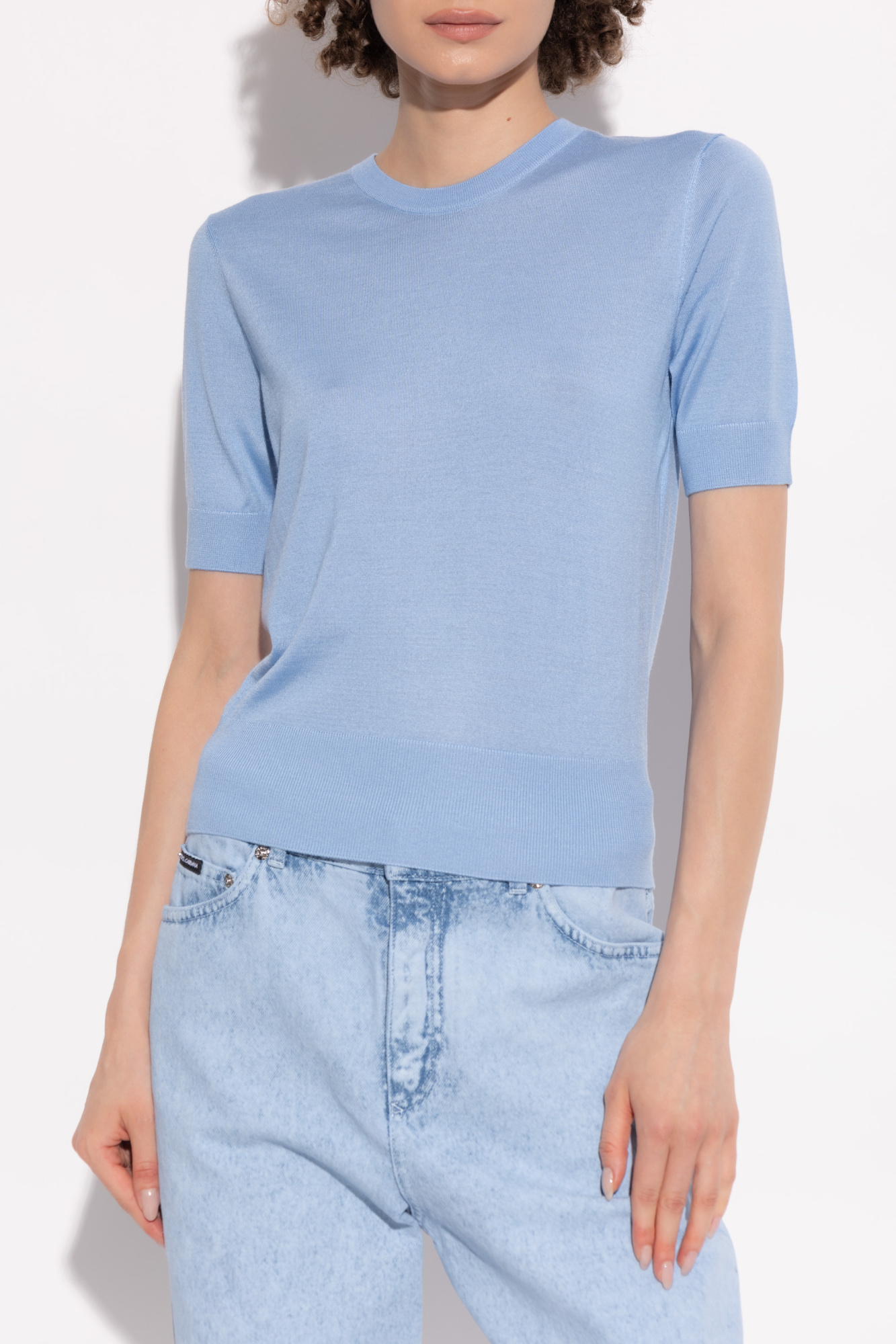 Dolce & Gabbana Short-sleeved T-shirt In Blue