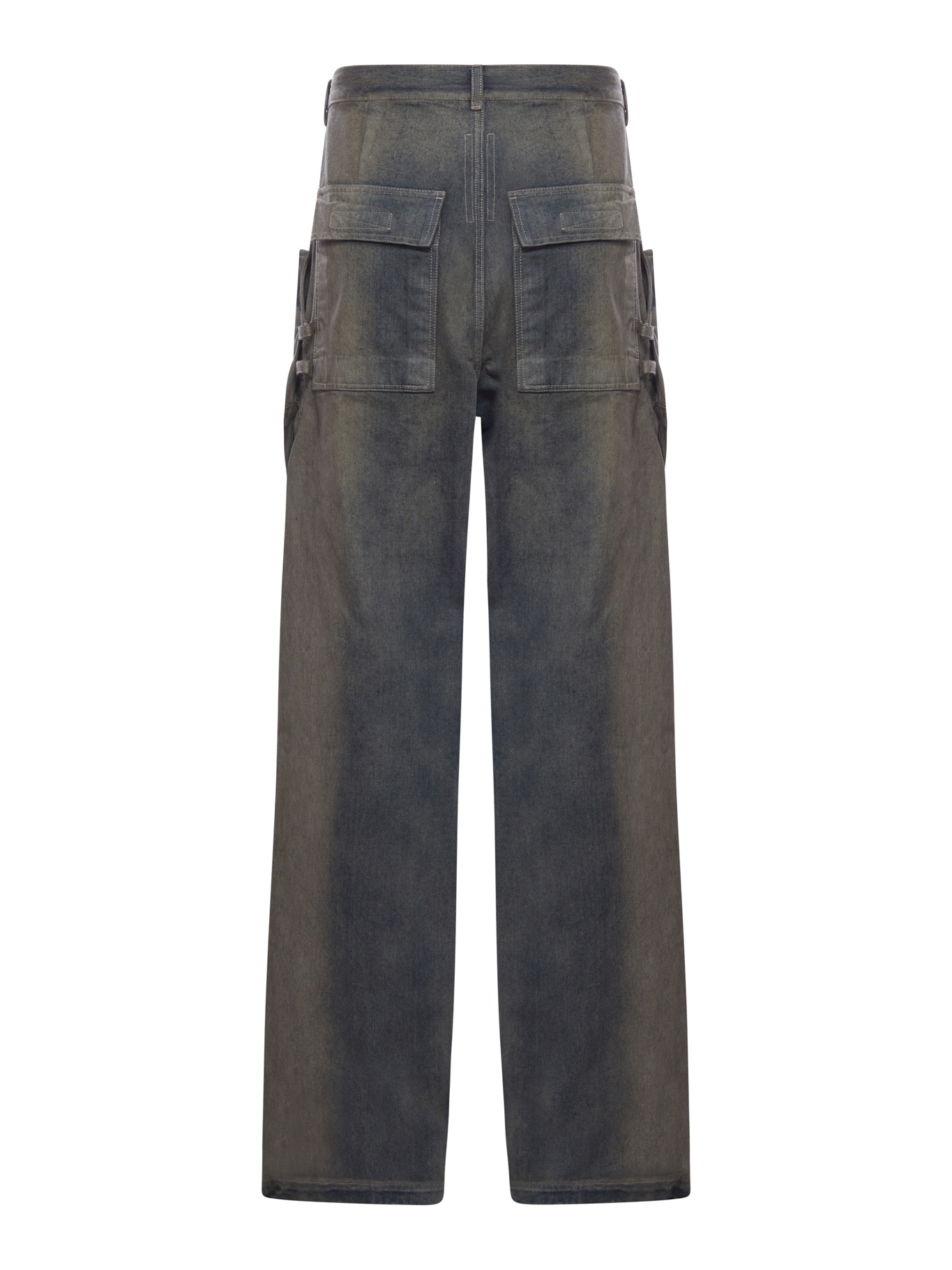 Rick Owens Cargo Pockets Trousers With Belt Loops In Blue