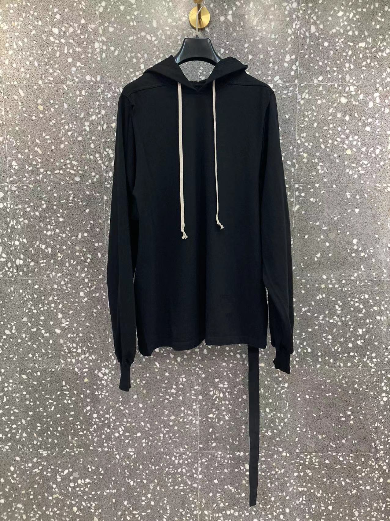 Rick Owens Drkshdw Asymmetrical Hem Long Sleeve Hoodie In Animal Print