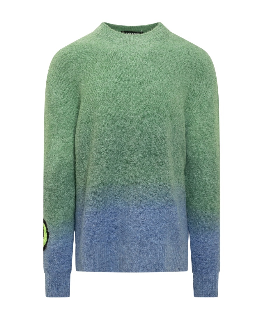 Barrow Intarsia-knit Logo Gradient-effect Jumper In Green