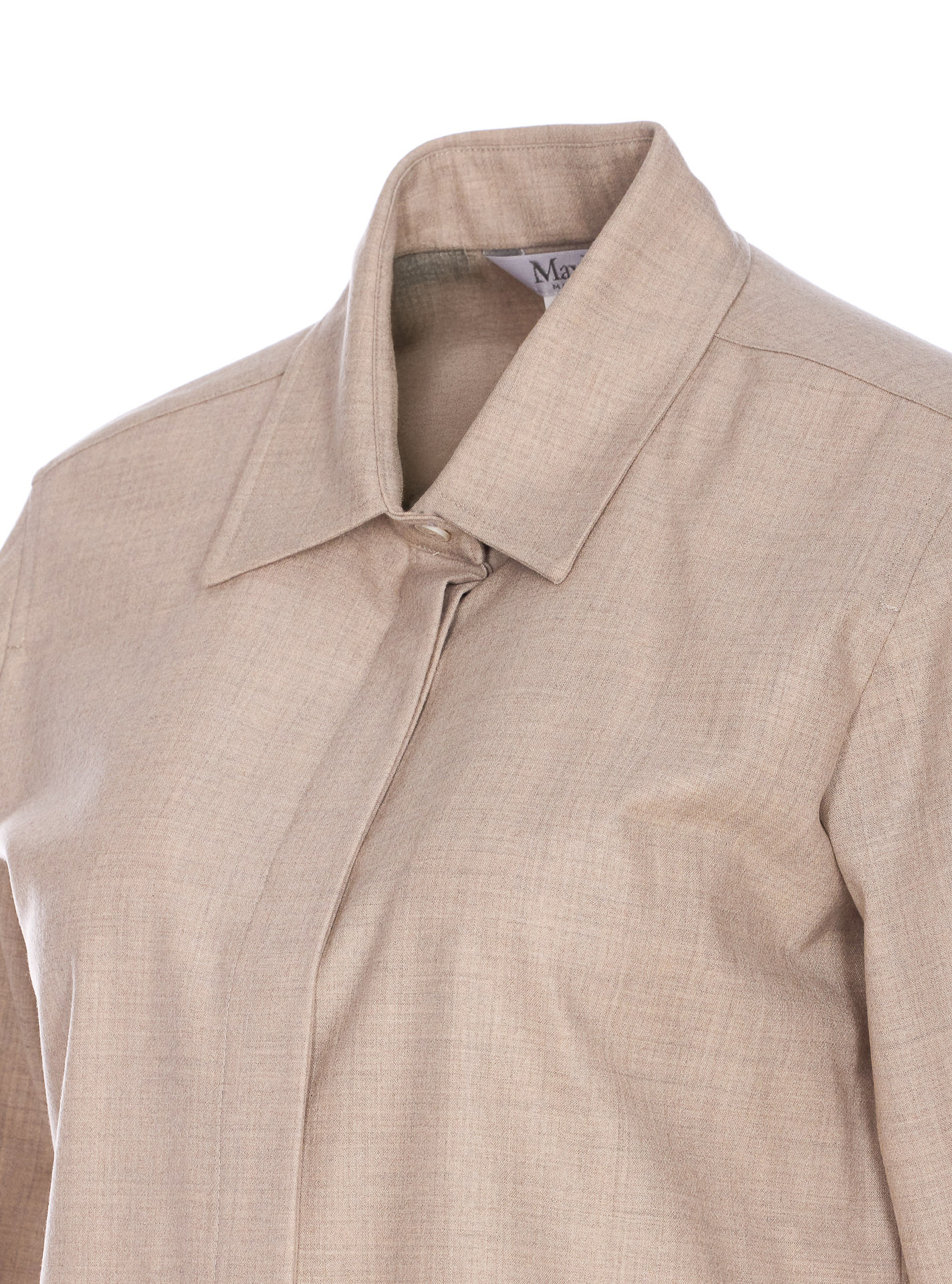 Max Mara Tebaidecamicia Foulle Di Lana In Neutral