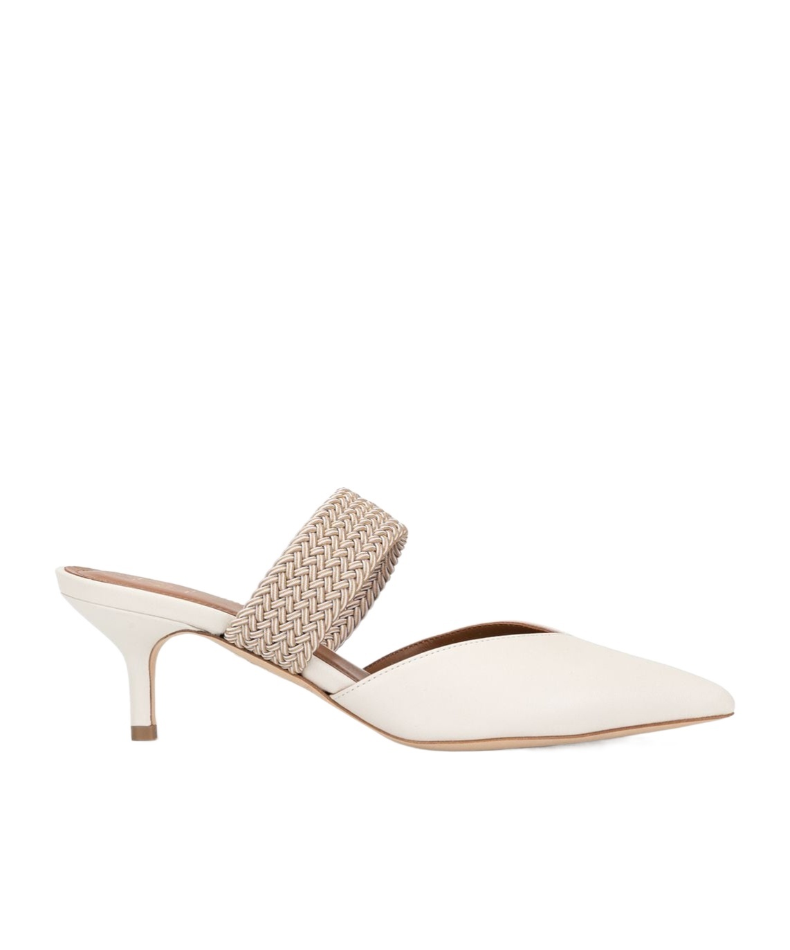 Malone Souliers Maisie Linen Strap Mules In White
