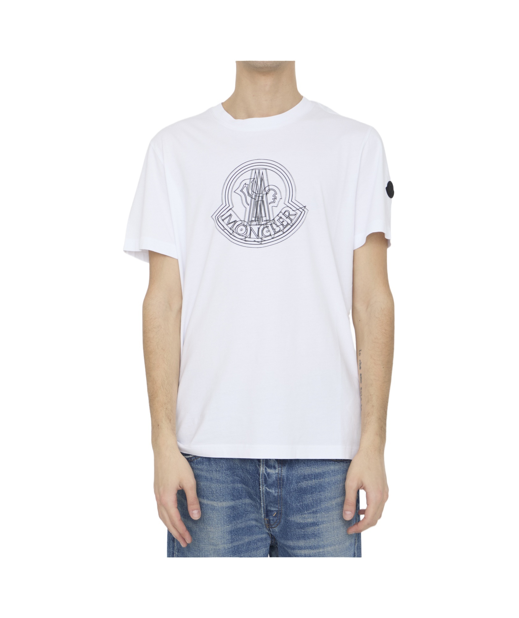 Moncler Logo Motif T-shirt In White