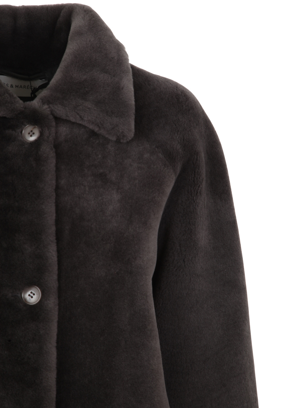 Inès & Maréchal Noble Oversized Coat In Black
