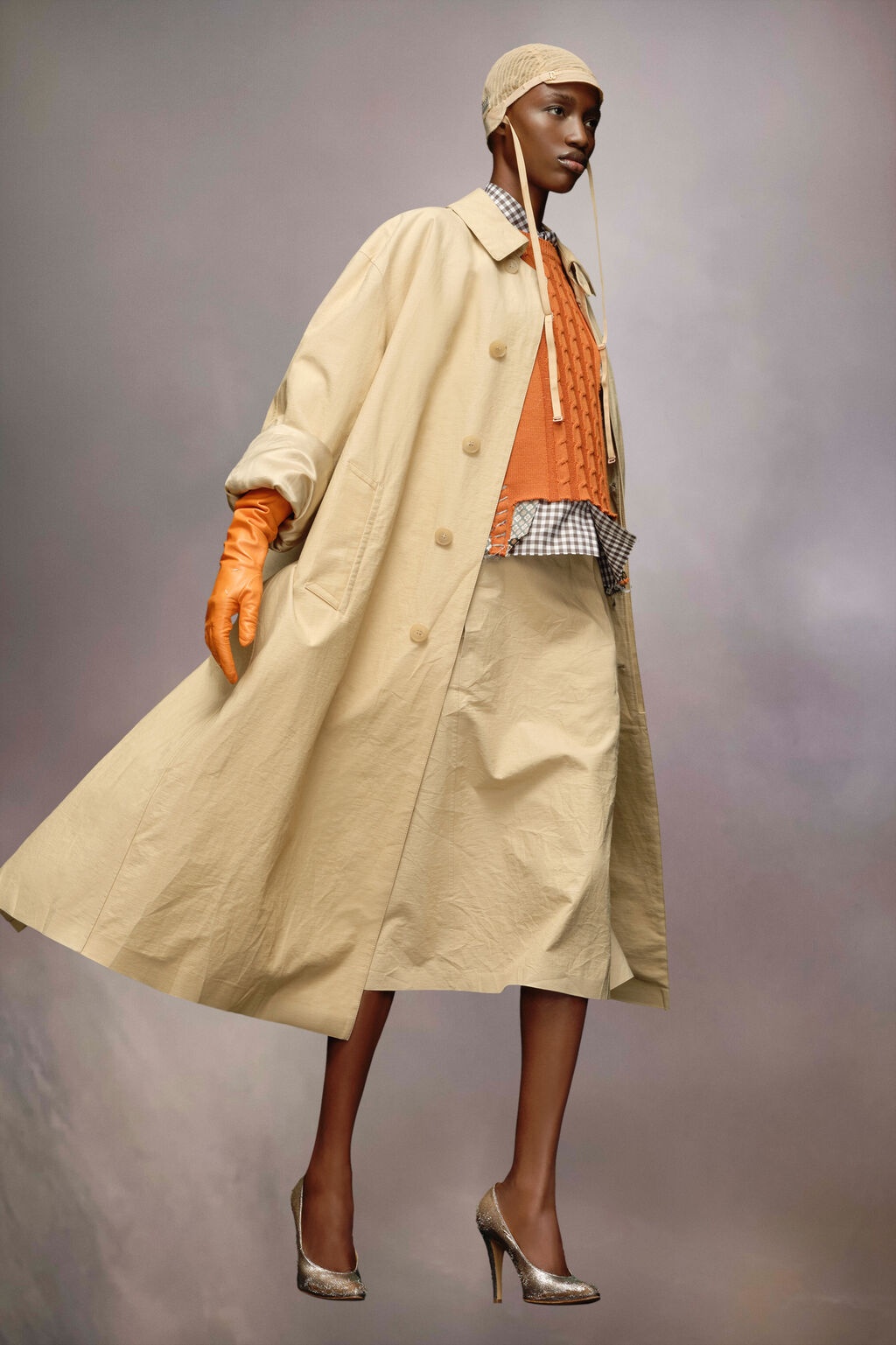 MAISON MARGIELA MAISON MARGIELA SINGLE-BREASTED MIDI TRENCH COAT