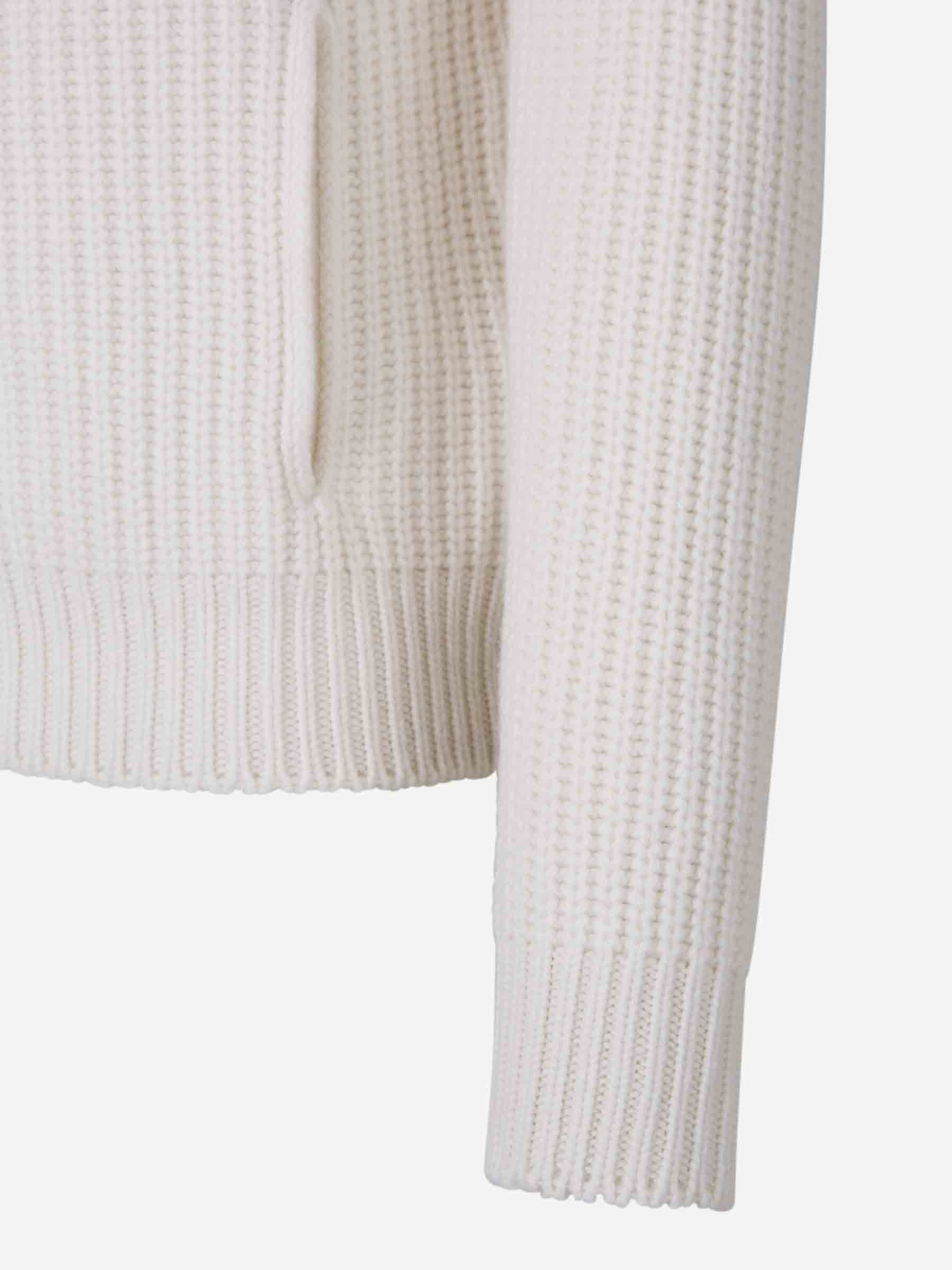 Gran Sasso Zip-fastening Ribbed Cardigan In White