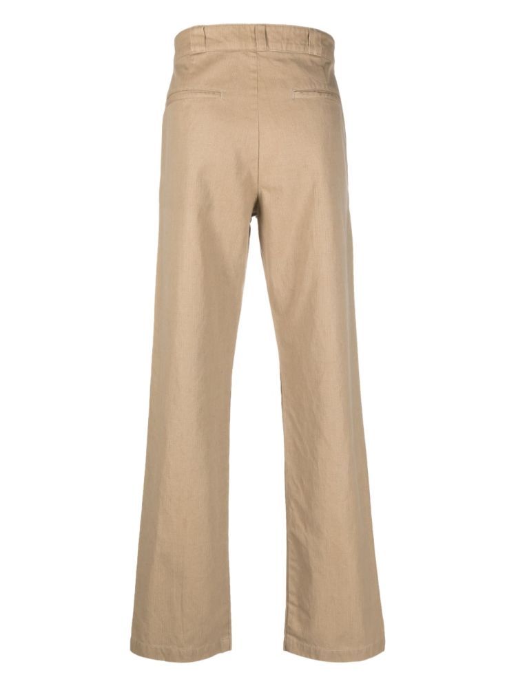 Aspesi Pantalone Adrien In Misto Lino Fiammato - Sabbia In Brown