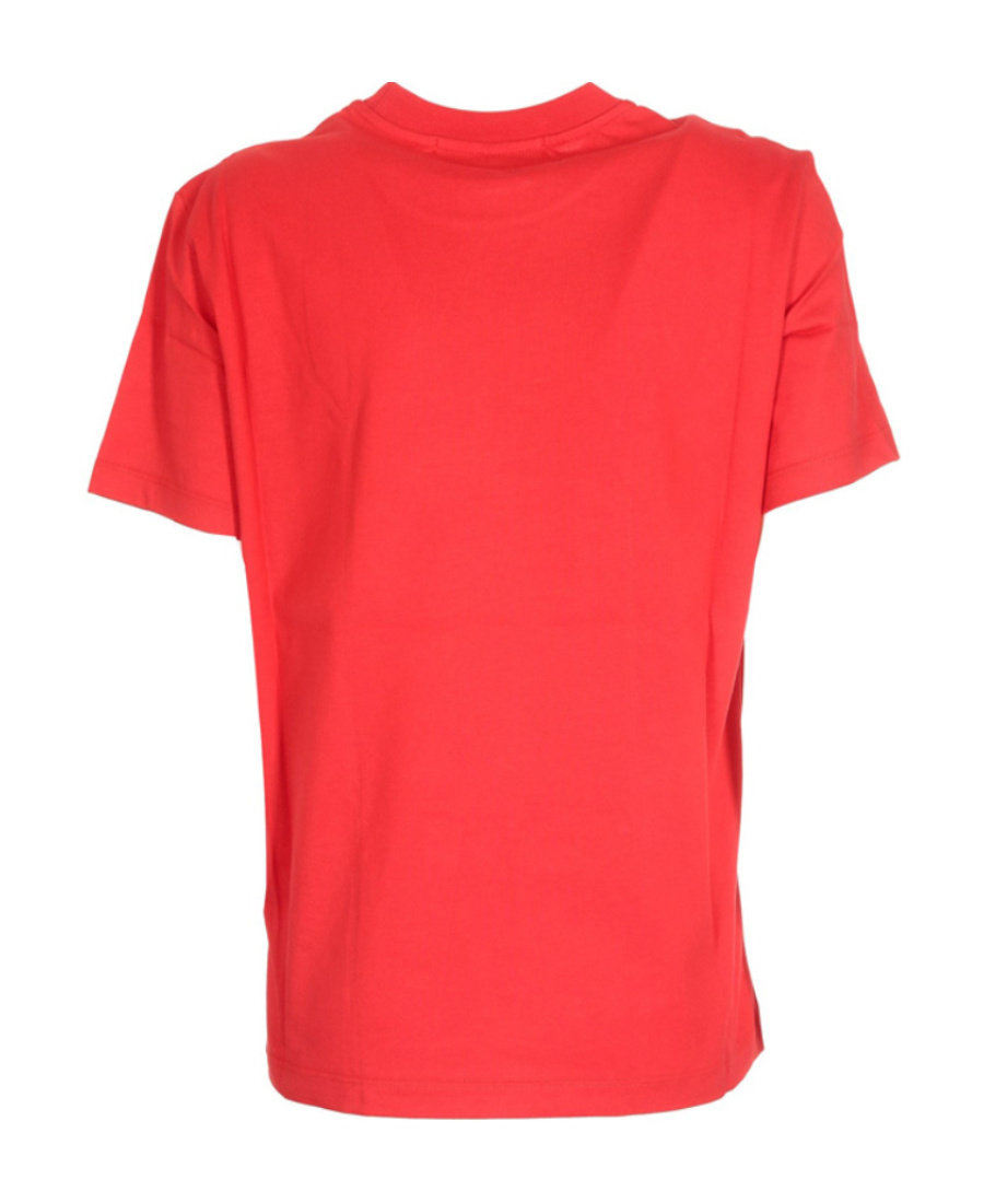 Msgm Logo Short-sleeved T-shirt In Red