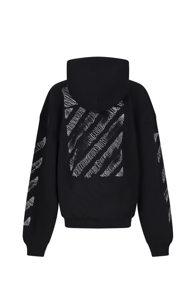Off-white Scribble Hoodie In Black