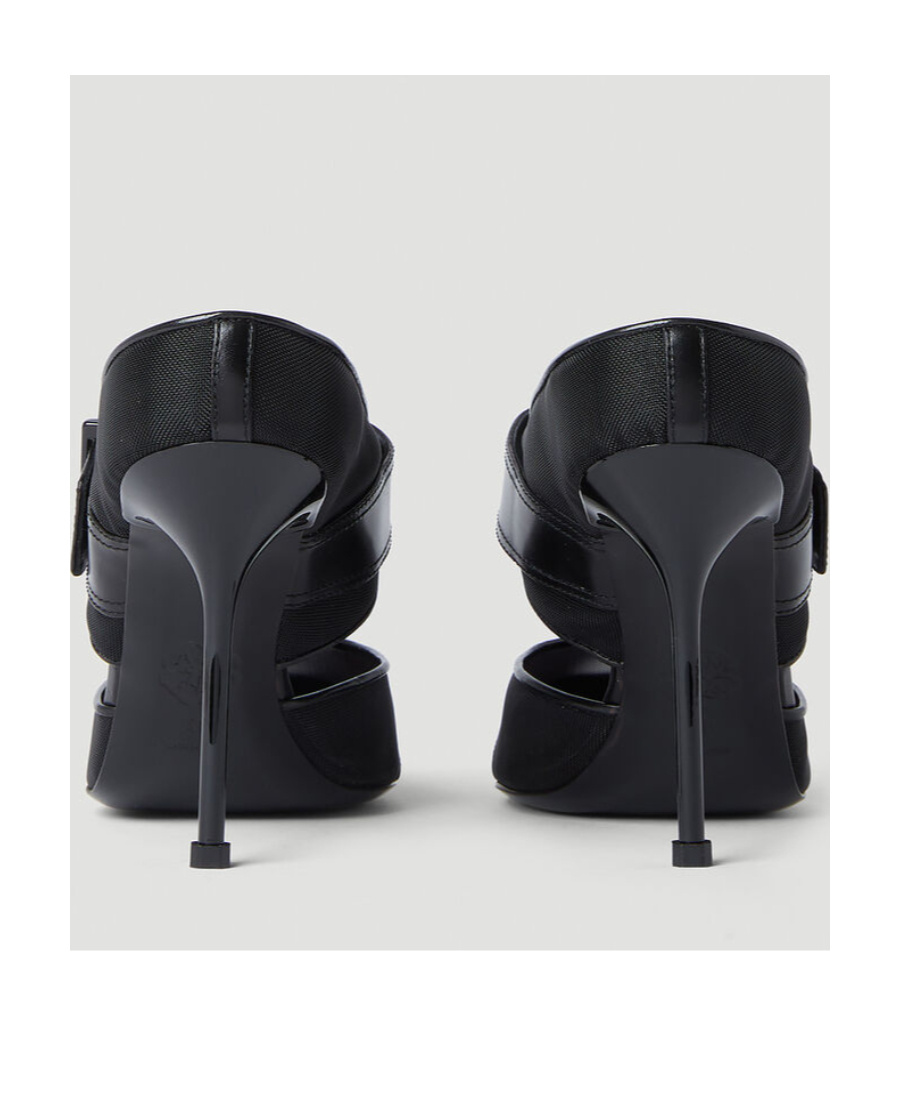 Alexander Mcqueen Metal-toecap 110mm Heel Pumps In Black