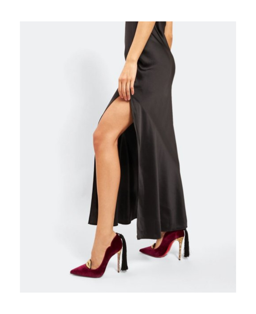 Christian Louboutin 110mm Embellished Tassel Pumps In Brown