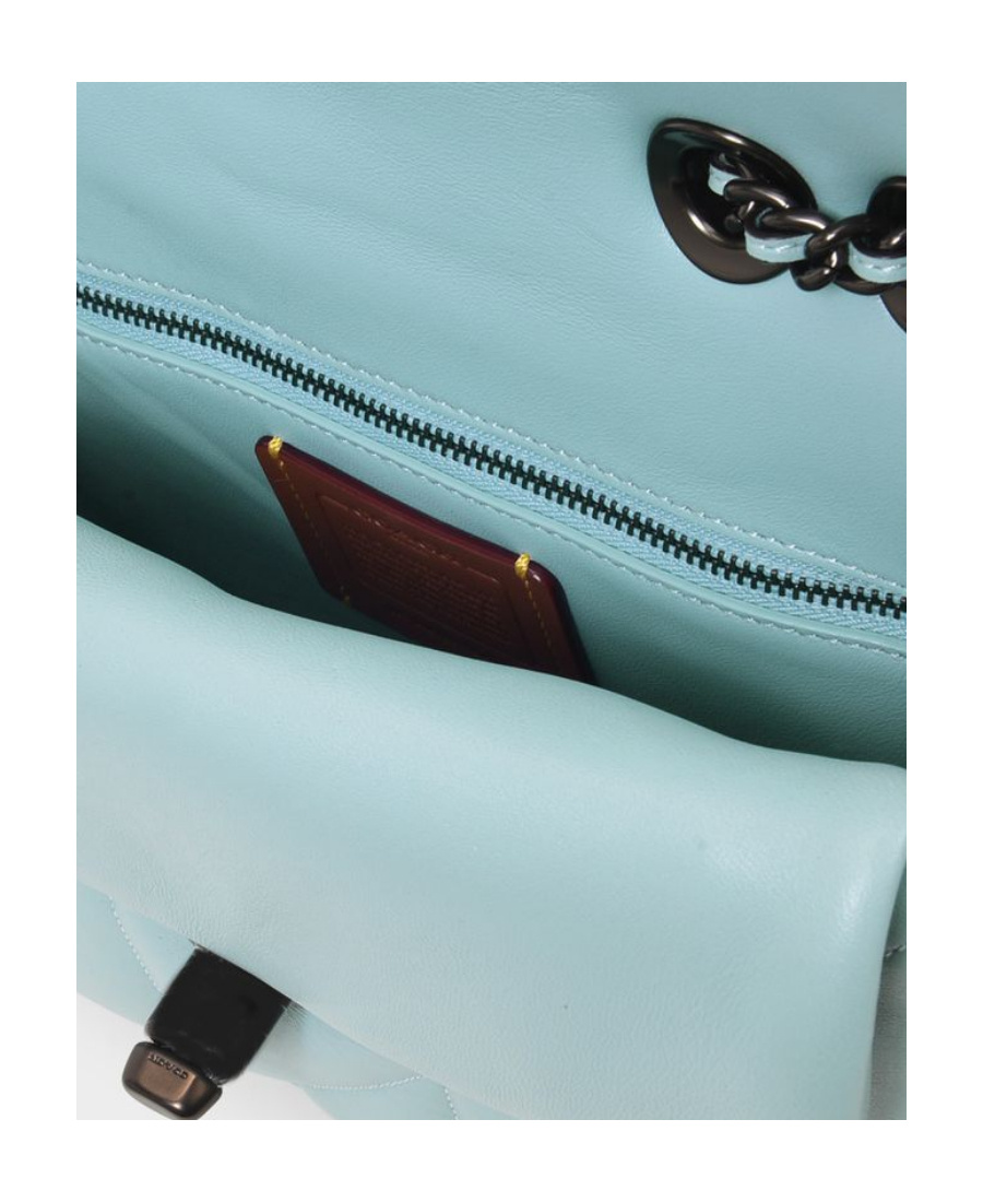 Coach Logo Chain Shoulder Bag In Blue