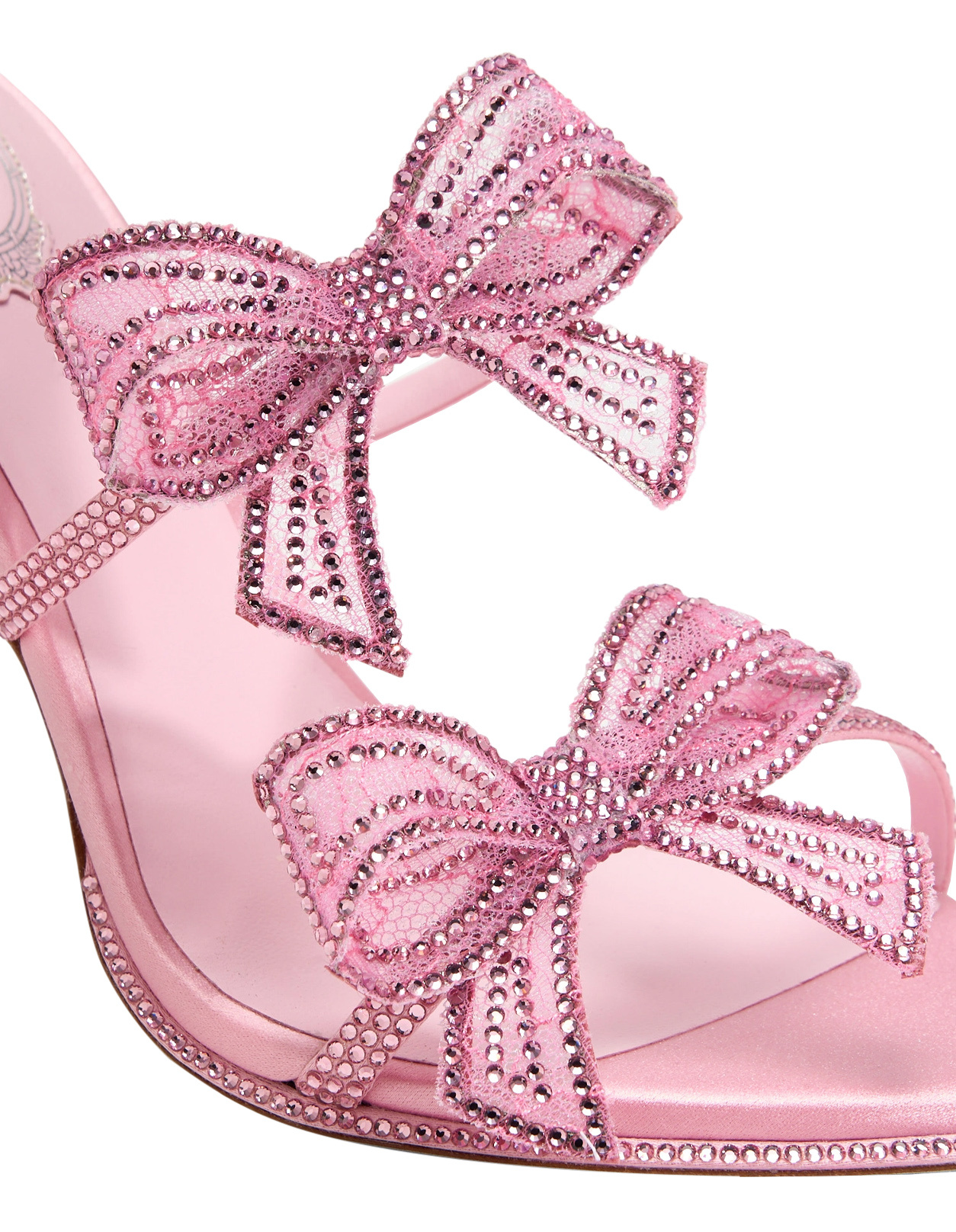 René Caovilla Round-toe High-heeled Sandals In Pink