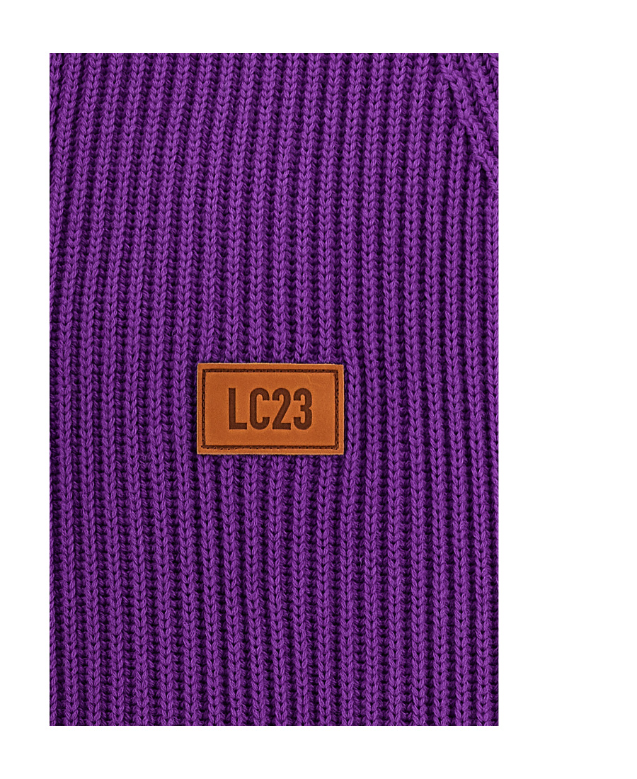 Lc23 Long-sleeved Zipper Sweater In Purple