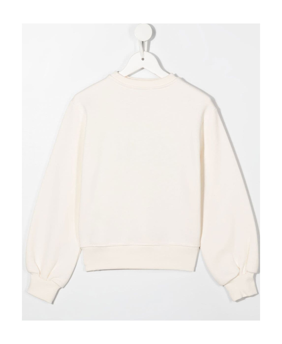 Msgm Logo Hoodie In White