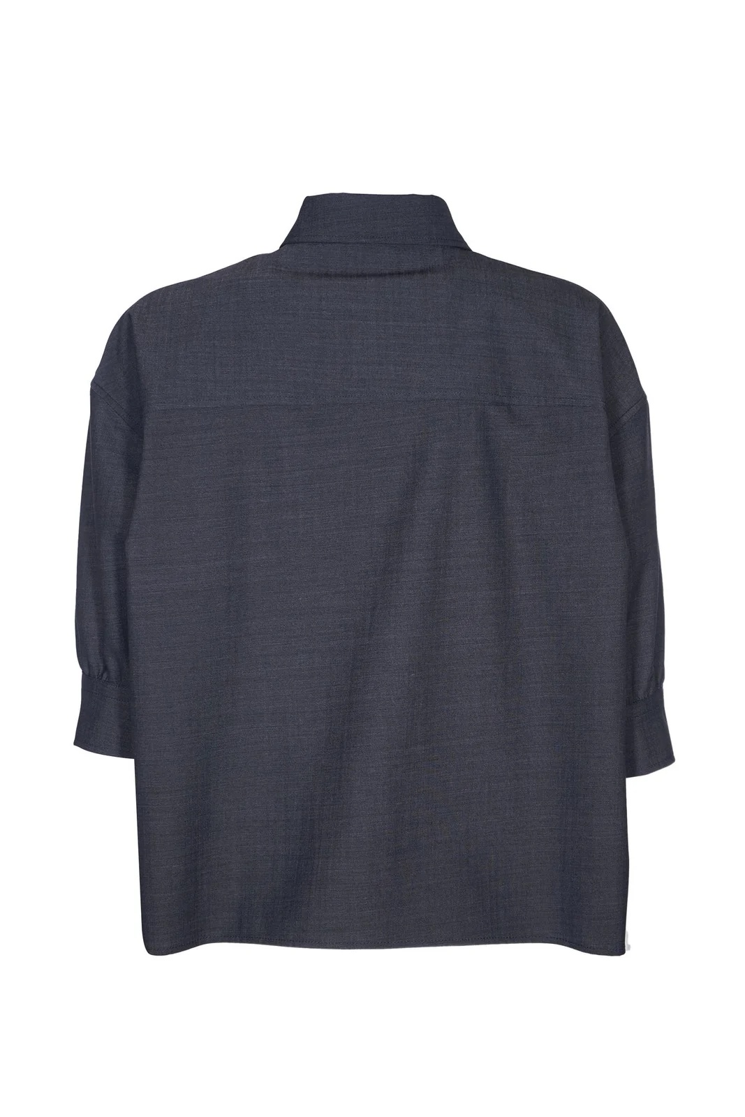 Philosophy Di Lorenzo Serafini Straight Hem Puff-sleeved Shirt In Blue